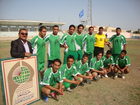 حصول فريق جامعة أهل البيت عليهم السلام على المركز الثالث في بطولة الجامعات العراقية بكرة القدم