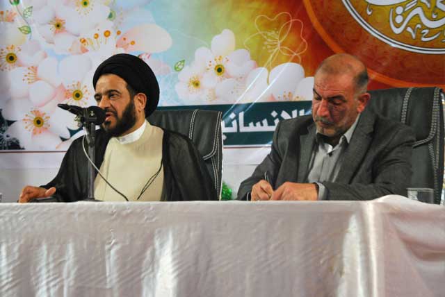 سماحة العلامة الخطيب السيد محمد باقر الفالي في ضيافة جامعة أهل البيت عليهم السلام.