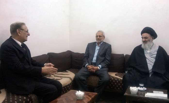 زيارة وفد الجامعة إلى سماحة آية الله العظمى السيد صادق الشيرازي