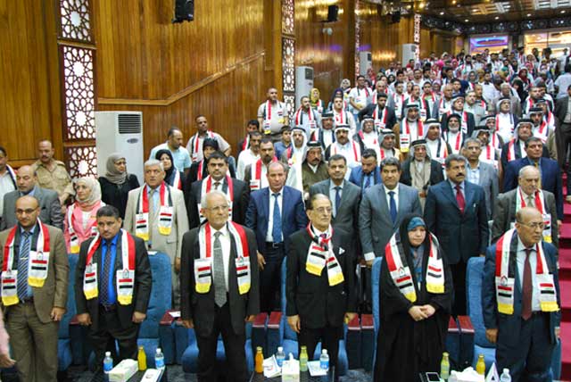 حضور رئيس الجامعة في اندوة الحوارية لكلية ابن حيان الجامعة