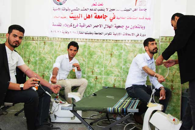 اختتام فعاليات الاسبوع الجامعي لدعم الحشد الشعبي والقوات الأمنية