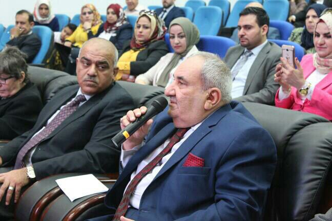 السيد مساعد رئيس الجامعة  ا .د لبنان الشامي  يشارك  بندوة في جامعة النهرين  