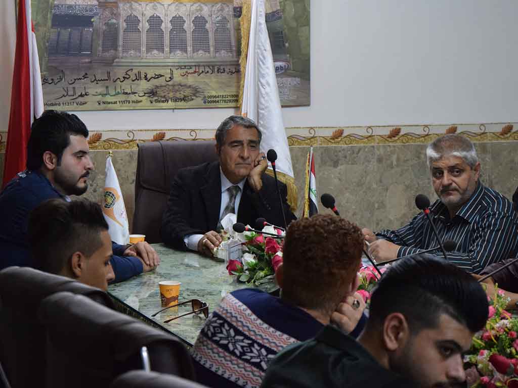 اجتماع النشاطات الطلابية بحضور رئيس جامعة اهل البيت عليهم السلام 