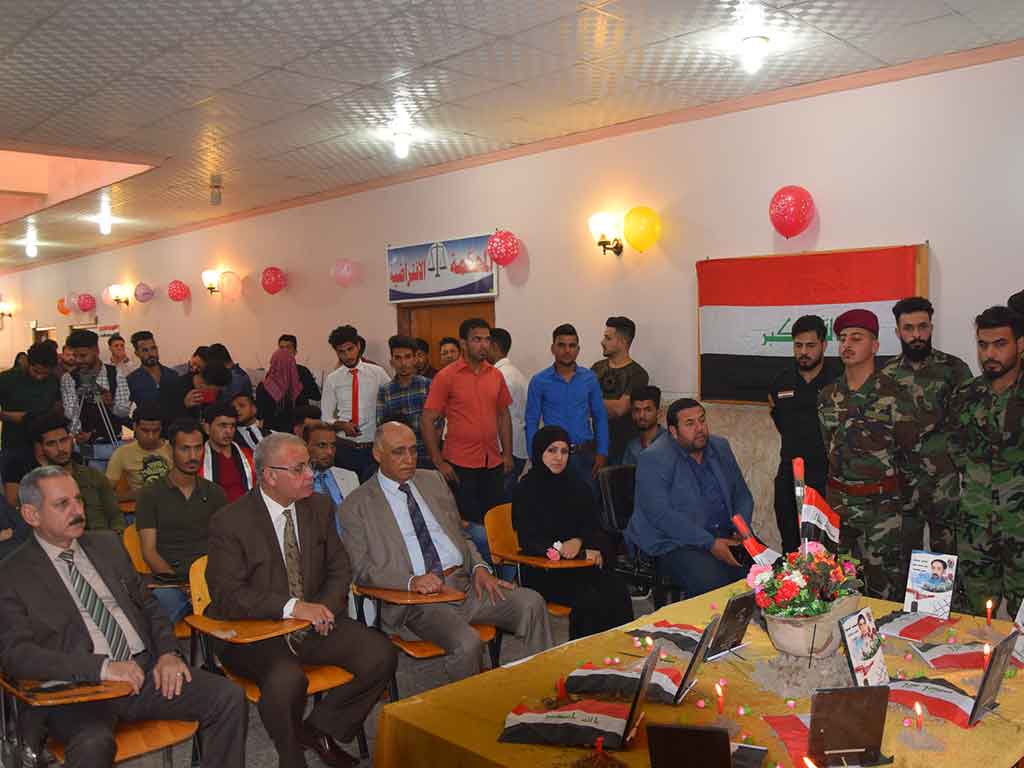 كلية القانون في جامعة اهل البيت عليهم السلام تقيم مهرجان لاستذكار شهداء الحشد الشعبي 