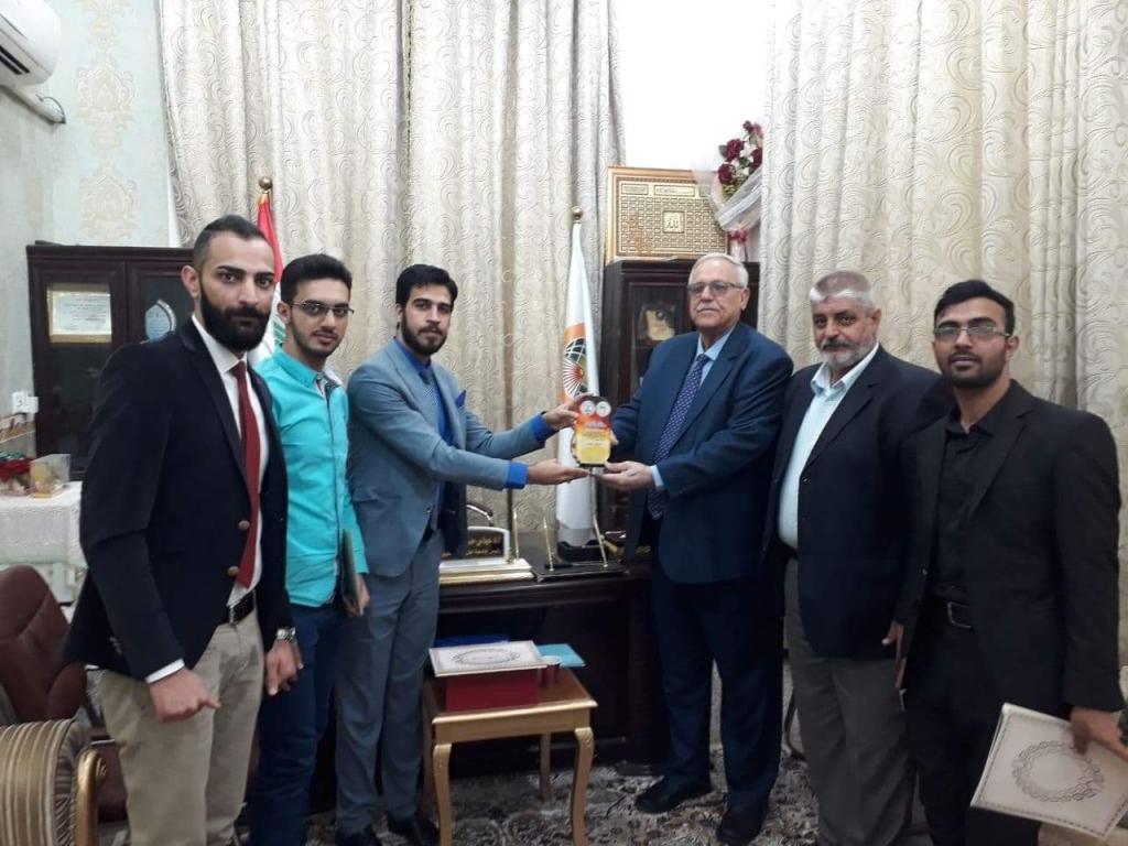 رئيس جامعة أهل البيت عليهم السلام يستقبل فريق الجامعة الحائز على المركز الثالث في مسابقة الملتقى المعرفي