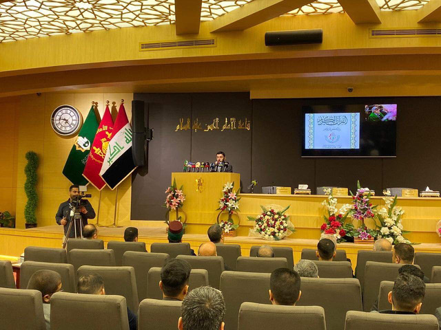 مشاركة جامعة اهل البيت عليهم السلام في مهرجان الامام الباقر عليه السلام في العتبة العباسية المقدسة 