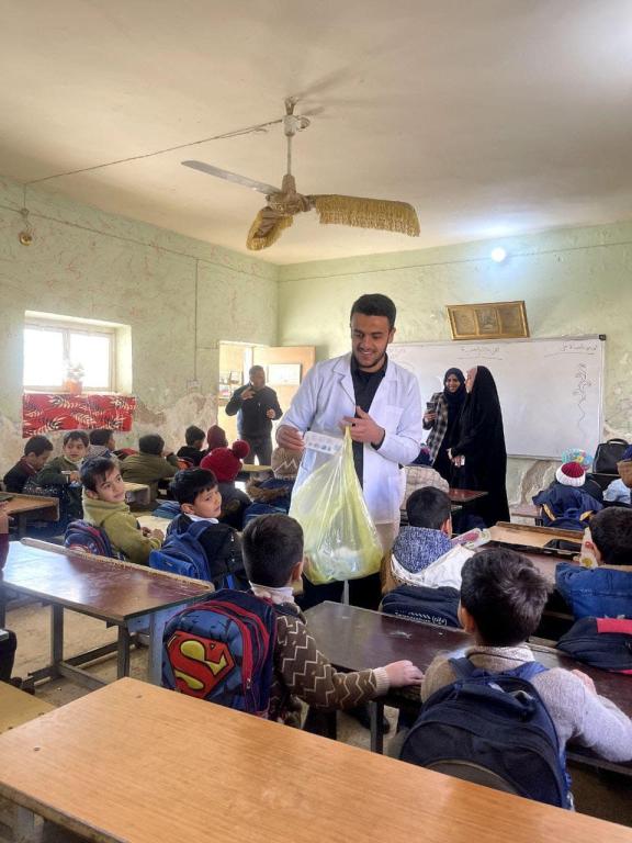 زيارة لمدرسة الهناء الابتدائية للبنين لتوعية التلاميذ حول العنايه بالأسنان