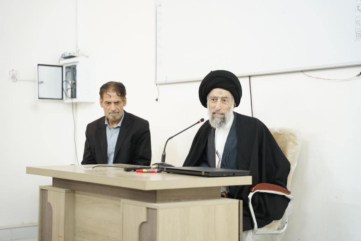 اية الله المدرسي في ضيافة الجامعة